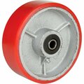 Global Industrial 6in x 2in Polyurethane Wheel, Axle Size 1/2in 748729A